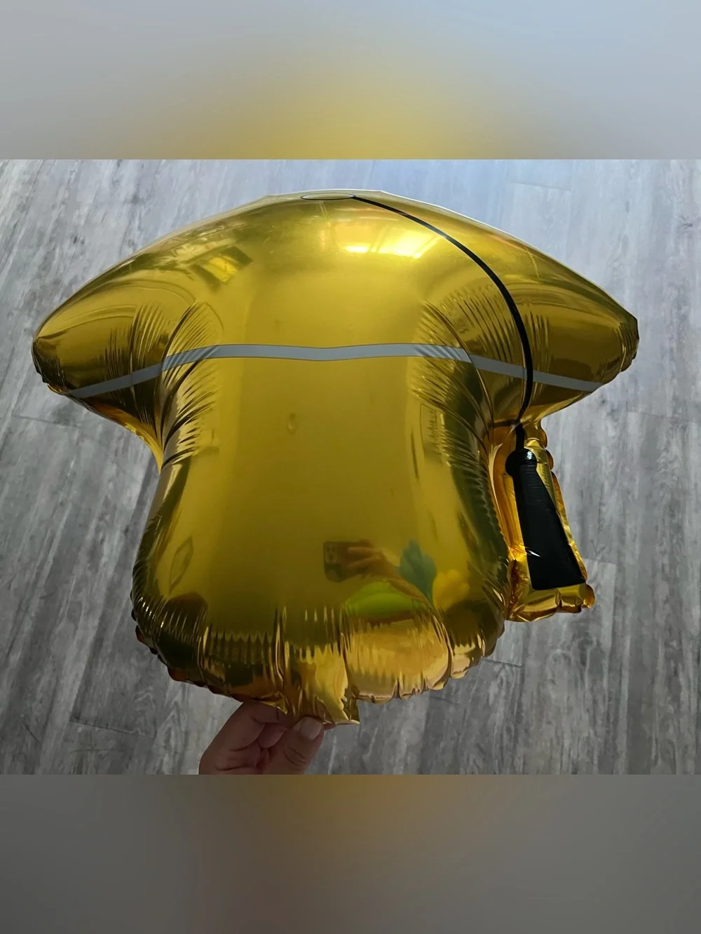 Black & Gold Graduation cap balloons, banner, cupcake toppers, decor bundle